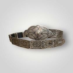 Gümüş Savatlı Damgalı Antika Kemeri AOB6018