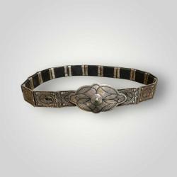 Gümüş Savatlı Damgalı Antika Kemeri AOB6018