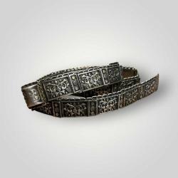 Gümüş Savatlı Damgalı Antika Çerkez Kemeri AOB6020