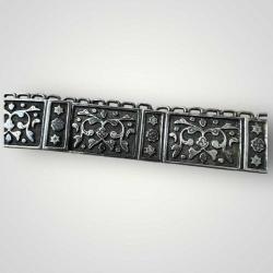 Gümüş Savatlı Damgalı Antika Çerkez Kemeri AOB6020