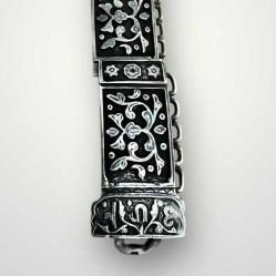 Gümüş Savatlı Damgalı Antika Çerkez Kemeri AOB6020