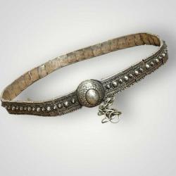 Gümüş Savatlı Damgalı Antika Çerkez Kemeri AOB6021