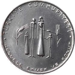 1977 yılı 2½ Lira FAO ÇİL *Herkese Ekmek ve Konut* (Ters) TCM3049