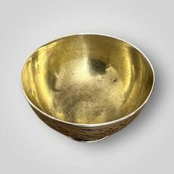 Gümüş Savatlı Damgalı Ermenice Yazılı Kase AOB6024