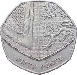 İngiltere 50 Pence 2015 * Elizabeth II * ÇT YMP11057