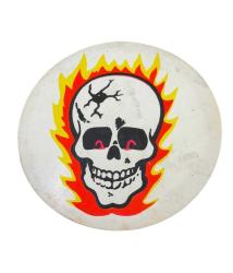 Antika - 1990's Metal&Punk Stil Alevli Kuru Kafa Sticker Çıkartma AKS2068 - kitantik - kitaLog