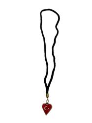 1990's Türk Bayrağı&Bozkurt Çift Taraflı Kolye AKS2154