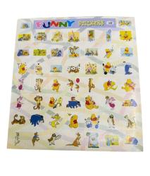 1990's Funny Stickers Winnie the Pooh Karakter 51'li Sticker Çıkartma AKS2197