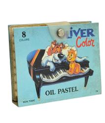 1990's Türk Malı 8'li Yağlı Pastel Boya Seti (Kullanılmamış) AOB5257