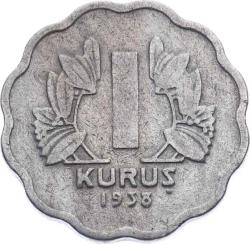1938 Yılı 1 Kuruş ÇT TCM3105