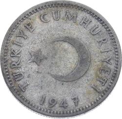 Türkiye 1947 1 Lira Gümüş ÇT TCM3120 #133