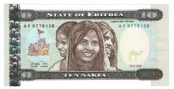 Eritre 10 Nakfa 1997 ÇİL YKP8123