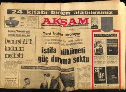 Akşam Gazetesi 31 Ekim 1966 - Yeni Bakan Aranıyor GZ60601