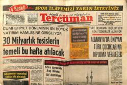 Tercüman Gazetesi 23 Temmuz 1975 - Almanyada Okuyan Türk Çocuklarına Diploma Verilecek - Kıbrıs Davasında Arap Dünyası Bizi Destekliyor GZ98551