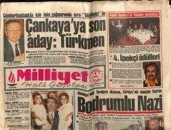 Milliyet Gazetesi 1 Şubat 1989 - Çankayaya Son Aday,İlter Türkmen GZ61598