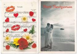 Seni Seviyorum Yazılı Sevgi Temalı 2li Kartpostal KRT10400