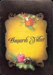 Yılbaşı (Yeniyıl) Temalı Açılır Kapaklı Tebrik -Kutlama Kartı Kartpostal KRT12057
