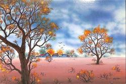 Manzara - Sonbaharda Doğa Temalı Kartpostal KRT12637