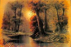 Manzara - Sonbaharda Doğa Temalı Kartpostal KRT12638