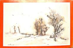 Manzara - Simli Kış Temalı Kartpostal KRT12722