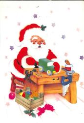Yılbaşı (Yeniyıl) Noel Baba Temalı Kartpostal KRT14118