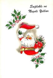 Yılbaşı (Yeniyıl) Noel Baba Temalı Açılır Kapak Kartpostal KRT14131