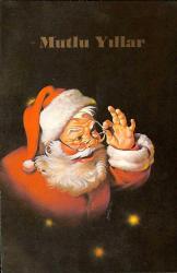 Yılbaşı (Yeniyıl) Noel Baba Temalı Kartpostal KRT14163
