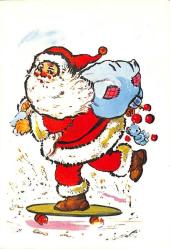 Yılbaşı (Yeniyıl) Noel Baba Temalı Kartpostal KRT14459