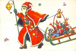 Yılbaşı (Yeniyıl) Noel Baba Temalı Kartpostal KRT14480