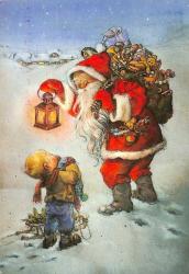 Yılbaşı (Yeniyıl) Noel Baba Temalı Kartpostal KRT14504