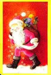 Yılbaşı (Yeniyıl) Noel Baba Temalı Kartpostal KRT14512