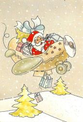 Yılbaşı (Yeniyıl) Noel Baba Temalı Kartpostal KRT14532