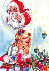 Yılbaşı (Yeniyıl) Noel Baba Temalı Kartpostal KRT14541