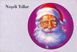 Yılbaşı (Yeniyıl) Noel Baba Temalı Kartpostal KRT14544