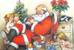 Yılbaşı (Yeniyıl) Noel Baba Temalı Kartpostal KRT14556