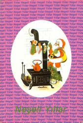 Yılbaşı (Yeniyıl) Noel Baba Temalı Kartpostal KRT14578