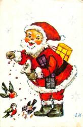 Yılbaşı (Yeniyıl) Noel Baba Temalı Kartpostal KRT14909