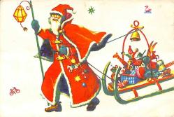 Yılbaşı (Yeniyıl) Noel Baba Temalı Kartpostal KRT14947