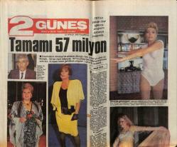 Güneş Gazetesi 2 Eki 22 Aralık 1986 - Muazzez Abacı, Sezen Aksu, Ajda Pekkan GZ63136