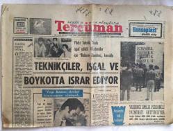 Tercüman Gazetesi 29 Haziran 1968 -Teknikçiler ,İşgal Ve Boykotta Israr Ediyorlar GZ6340