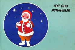 Yılbaşı (Yeniyıl) Noel Baba Temalı Kartpostal KRT16500