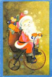 Yılbaşı (Yeniyıl) Noel Baba Temalı Kartpostal KRT16936
