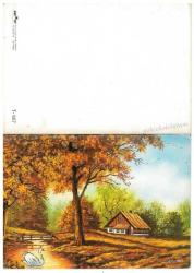Yaldızlı Manzara Temalı Kartpostal KRT2866