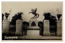 Samsun - Atatürk Heykeli Eski Fotokart KRT6258