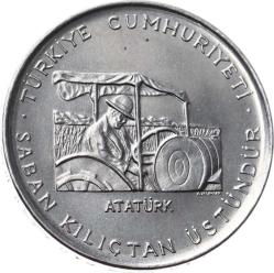 1970 - 2½ Lira FAO *Saban Kılıçtan Üstündür* (Ters) TCH1037