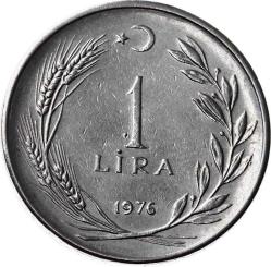 1976 Yılı 1 Lira (Düz) ÇÇT+ TCM1377