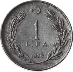 1970 Yılı 1 Lira (Ters) ÇT TCM1389