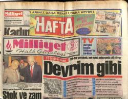 Milliyet Halk Gazetesi 15 Kasım 1991 - İki Gemi Fatih Köprüsü Altında Çarpıştı , Biri Battı , 21 Bin Koyun Öldü GZ76826