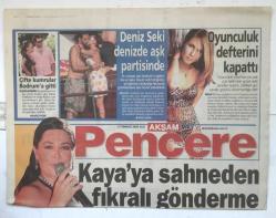 Akşam Gazetesi Pencere Eki 4 Temmuz 2006 - Deniz Seki Denizde Aşk Partisinde GZ7857