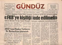 Giresun Gündüz Gazetesi 20 Ocak 1995 - ANAP Genel Başkan Yardımcısı Dr. Burhan Kara Şehrimizde GZ79702